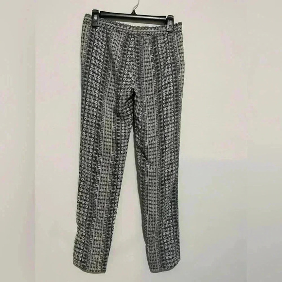 Vince Womens 100% Silk Pull on Drawstring Pants with pockets Blue/Gray Print XS - Picture 3 of 5